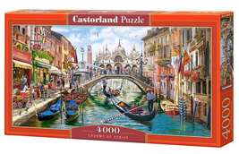 4000 Piece Jigsaw Puzzle, Charms of Venice, Italy Puzzle, Gondola Puzzle... - $62.99
