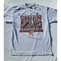 Vintage Miami Hurricanes Signed Autograph Gray Delta USA T-Shirt Size L - $65.43