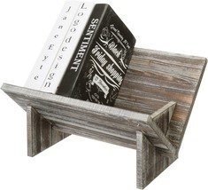 The Tabletop Bookshelf Bookcase By Mygift Is Made Of Rustic Torched Wood. - £35.12 GBP