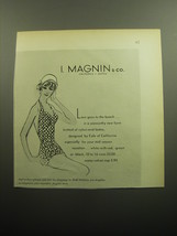 1958 I. Magnin Cole of California Swim Suit Advertisement - $18.49