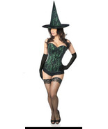 Daisy Corsets Women Lavish 3 PC Spellbound Green Lace Witch Corset Costu... - $844.47 MXN