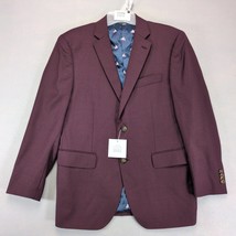 Indochino Soho 52 100% Wool Burgundy Blazer Men&#39;s 36R Bespoke Jacket Spo... - $65.00