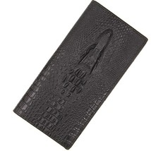 Famous Brand New Soft Leather Men&#39;s Wallets Crocodile Pattern Long Zipper Men Wa - £52.32 GBP