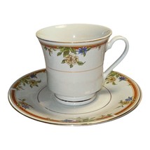 Truly Tasteful Fine China Tea Cup &amp; Saucer Floral Gold Trim Orange Yello... - $19.77