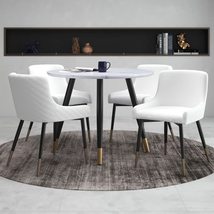 Emery/Xander 5pc Dining Set in White with White Chair - £1,258.37 GBP