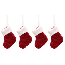 4Pcs Christmas Cutlery Bags Fork Spoon Socks Tableware Silverware Holder... - $20.99