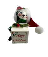 Annalee Christmas Santa Skunk Hat With Gift 1992 Posable Doll - $19.79