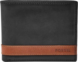 Fossil Men&#39;s Leather Bifold Wallet with Flip ID Window for Men - £80.70 GBP