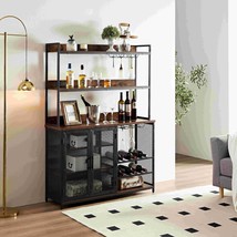Industrial Coffee Bar Cabinet with Power Outlet - $3,804.72 MXN