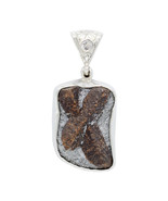 Angelic Expression Staurolite Stone Pendant Necklace (22&quot;) Brown - £135.93 GBP