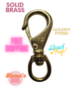 3 3/4&quot; solid brass swivel snap hook with 3/4&quot; eye Corrosion resistant Wi... - $9.13