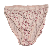 Y2K Victoria’s Secret vintage cotton high Leg brief panties M Candy Cane... - $34.64