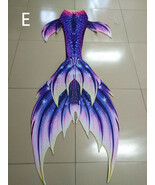 Purple Fairy Swimmable Mermaid Tail with Monofin for Adult Kids, Mermaid... - $145.42 CAD