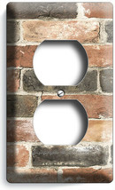 RUSTIC RECLAIMED EXPOSED WORN OUT BRICK OUTLET PLATE ROOM HOME MAN CAVE ... - $9.29