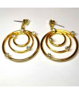 Golden Infinity hoops rhinestone Infinity brilliance earrings - $34.90 CAD