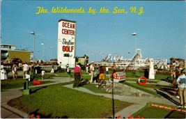 Wildwood by the Sea NJ Ocean Center Skyline Golf Hunts Pier Postcard Z12 - £6.25 GBP