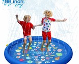 Inflatable Splash Pad Sprinkler For Kids, Sprays Up To 96 Inch, Baby Kid... - £26.88 GBP