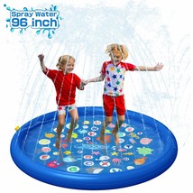 Inflatable Splash Pad Sprinkler For Kids, Sprays Up To 96 Inch, Baby Kids Pool F - £26.88 GBP