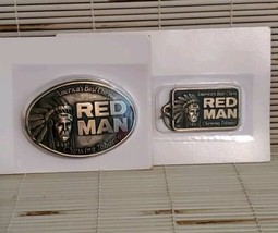 1988 Vintage Redman Chewing Tobacco Belt Buckle Key Chain Pinkerton Toba... - $34.99