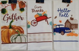 Fall Harvest Kitchen Linen Towels 15”x25”, S21, Select Theme - £2.77 GBP