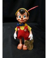 1960s Walt Disney Plastic Pinocchio Figure Hong Kong With Original Tags - $14.37