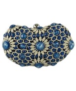 Sondra Roberts Sophisticated Crochet Jewel Beaded Sapphire Blue Evening ... - £39.88 GBP