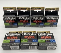 LIFESTYLES STYLES ULTRA SENSITIVE SKYN ELITE ULTRA THIN 21 Condoms  7 BO... - $6.89