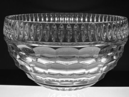 Waterford Crystal Honeycomb &amp; Wedge Cut Large 10.75&quot; Crystal Bowl Tags,  No Box - £85.47 GBP