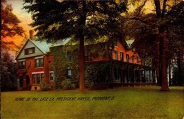 Vintage POSTCARD-HOME Of The Late EX-PRESIDENT Hayes, Fremont, Ohio BK61 - £3.69 GBP