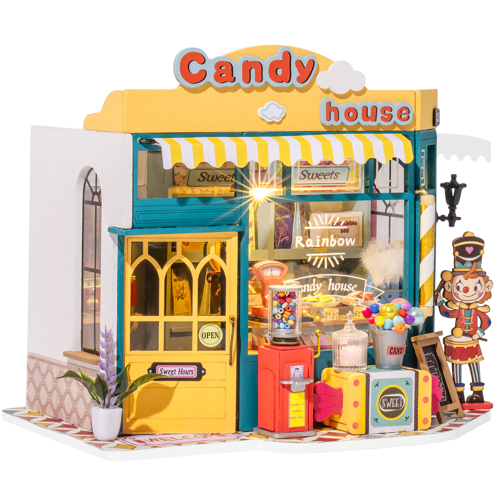 Primary image for Robotime Rolife Rainbow Candy House DIY Miniature House For Kids Girls Xmas Gift