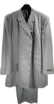 Paitano Men&#39;s Gray Suit Single Breasted Pleated Front Pants Sizes 56L - 70L - $200.00