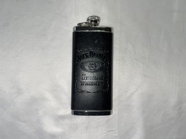 Jack Daniels Old #7 Tennessee Whiskey 5oz Stainless Leather Wrap Flask - £7.50 GBP