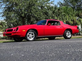 1981 Chevrolet Camaro red base | 24x36 inch POSTER | vintage classic car - £16.17 GBP