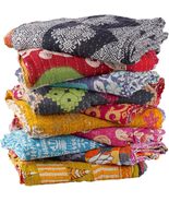 5 Pieces Mix Lot Whole Sale Kantha Quilts Vintage Cotton Bed Cover Throw... - €19,16 EUR+