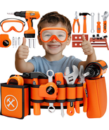 Kids Tool Set with Kids Tool Belt &amp; Electronic Toy Drill - Construction ... - €32,74 EUR