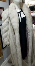 Full-length Artic Marble Fox Fur Coat Tuxedo Collar Glamorous - £4,684.22 GBP
