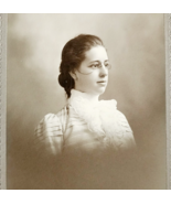 1890s Cabinet Card Victorian Lovely Lady Webster Studio Massachusetts F13A - €25,92 EUR