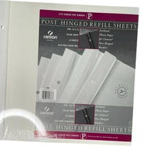 CANSON Post Hinged Refill Sheets 12 X 12 12X12 Scrapbook 10 White Sheets... - £12.71 GBP