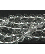 8mm Clear Rock Crystal Quartz Round Beads (10) TEN BEADS - $2.97