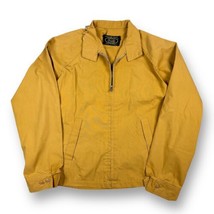Vintage 70s Full Zip Mustard Yellow Cafe Jacket Patches Womens Large Cla... - £23.21 GBP