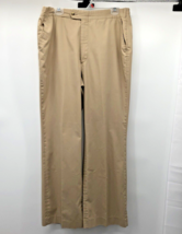Vintage Casual  Pants Mens W35x31? Used Elastic Waist Lightweight Khaki - £15.57 GBP