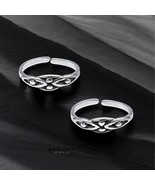 Traditional 925 Real Sterling Silver women Oxidized Toe Ring - Pair - $27.44
