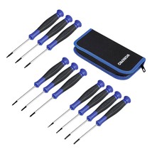 WORKPRO 10-Piece Precision Screwdriver Set with Pouch, Phillips, Slotted... - £23.52 GBP