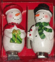 Mr Mrs Snowman Christmas Holiday Spreader Knife Set Appetizer Cheese Jam - £9.53 GBP