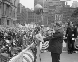 New York City Mayor Fiorello La Guardia at D-Day rally WWII 1944 Photo P... - $8.81+
