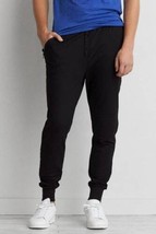 Mens Pants American Eagle Black Heavyweight Joggers Active Flex Relaxed ... - £34.17 GBP