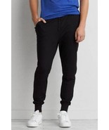 Mens Pants American Eagle Black Heavyweight Joggers Active Flex Relaxed ... - £34.27 GBP