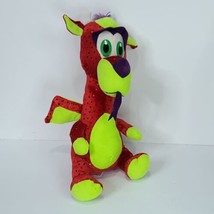 Classic Toy Company Dragon Red Purple Green Plush Shiny Dots Stuffed Animal 13&quot; - £17.67 GBP