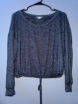 Sofia Intimates Drawstring Waist Wide-Neck Long-Sleeve Top Size Small NWOT - $24.75