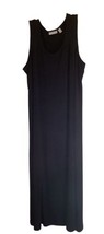 Susan Graver Black Plus Size Sleeveless Jersey Stretch Maxi dress Size 1X - £12.29 GBP